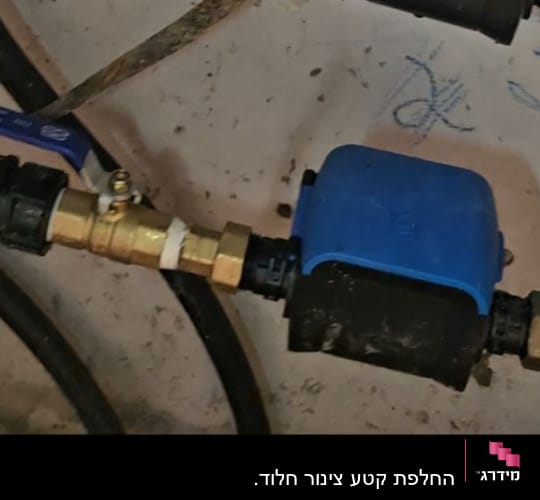 התקנת שסתום אל חוזר וחיבורי צנרת ליד שעון מים